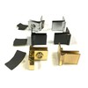 Inset Side-Mount Glass Door Hinge, Polished Brass