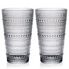 Hobnail Drinking Glasses Set Of 4-18 oz Water Glass, Unleaded