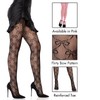 Leg Avenue Womens Bow Net Tights, Black, One Size