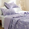Bedsure Floral Quilt Set King - Reversible Purple Botanical Quilt