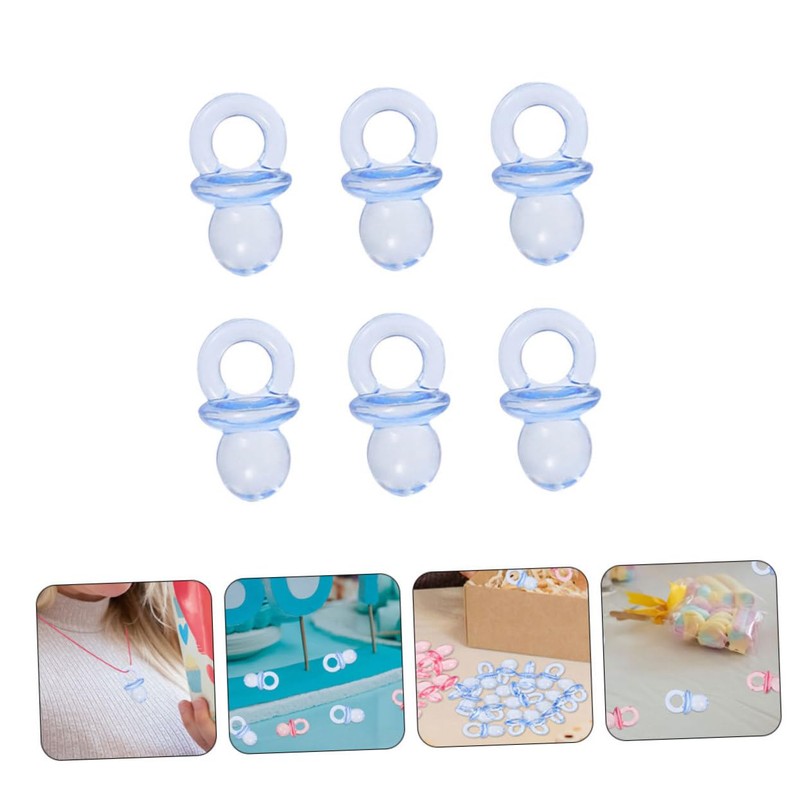 CORHAD 150 pcs Mini Clear Pacifiers Acrylic Pacifiers for Shower