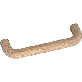 ALLES IM GRIFF Piritu LA Wooden Handle 96 mm Width 108 mm – Furniture Handle, Wood, Raw Beech