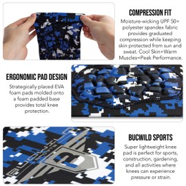 Bucwild Sports Rodilleras de compresión para pelota de baloncesto y voleibol, tallas juveniles/niños y adultos