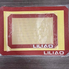 LILIAO Silicone Baking Mat, 3-Pack Non-Stick Reusable Baking Mat, Oven Baking Sheet for Making Cookies, Macaroons, Bread and Pastry (Red)