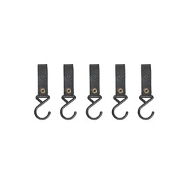 S'more Aluminum Hanging Rack Outdoor Lantern Stand with 5 Hooks (Set of 5 Hooks, Black)