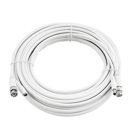 SSL Satellites 1m White RG59 + Power Copper BNC Video and DC Power Cable Lead For CCTV Video Security Camera Surveillance & DVR Kits