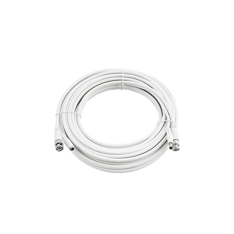 SSL Satellites 1m White RG59 + Power Copper BNC Video