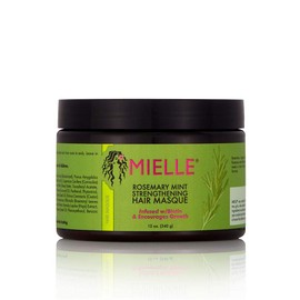 Mielle Organics Rosemary Mint Strengthening Hair Masque, Infused w/Biotin, 12 Ounces