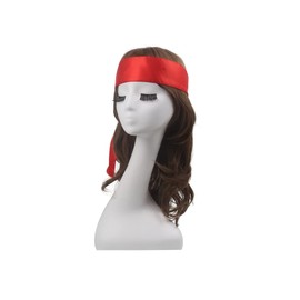 AllMatchWigs 2pcs Edge control soft satin headband 2.3in width hair wrap bands 20 color choice (red)