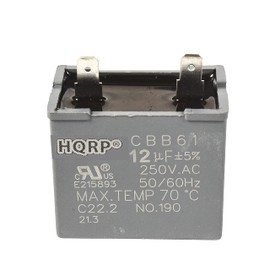 HQRP 12uf Refrigerator Capacitor for GE WR62X79 JSU21X126 JSU21X126AOC JSU21X126AQC Replacement BCS42CKB CTH14CYXRLAD CTT21GAXLRWW CTX16CIZDLAD DTS18ICRFRWW ESS25KSTFSS FCM5DMCWH + HQRP Coaster