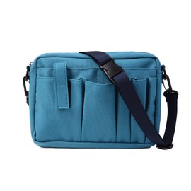 Mono Box Men's Women's Bag-In Bag, Shoulder Bag, Nurse Back, Work Bag, Campus, A5 Compatible, Small Storage, sky blue (navy strap)