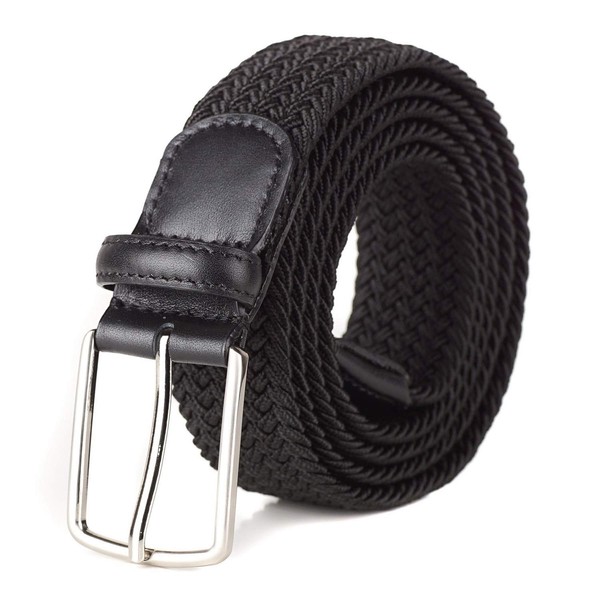 BelePala Elastic Braided Stretch Belt for Men Big and Tall