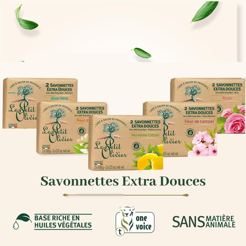 Le Petit Olivier - Savons - 2 Savonnettes Extra Douces