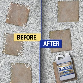 Titan Rock Glue for Landscaping - Stone Glue for Outside Rocks, Small Pebbles, & Pea Gravel, Gravel Binder, Pathway Stabilizer, Long-Lasting Formula, Prevents Erosion (128 Fl Oz) by Fusion Chemical