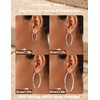 Geveay Thin Silver Hoop Earrings for Women Hypoallergenic 925 Sterling