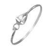 Sailboat Bracelet Latch Cuff Silver-Tone by Cape Cod Jewelry