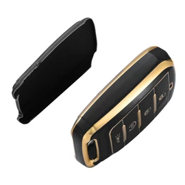 ELOHEI Key Fob Cover for Dodge Ram, Premium Soft Full Protection Key Fob Case for 2019 2020 2021 2022 Dodge Ram 1500 Accessories, 4 Buttons (Black)
