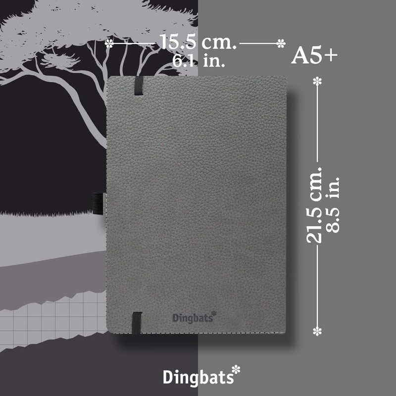 Dingbats* Wildlife Plain Journal A5 - Vegan Leather Hardcover, Ideal