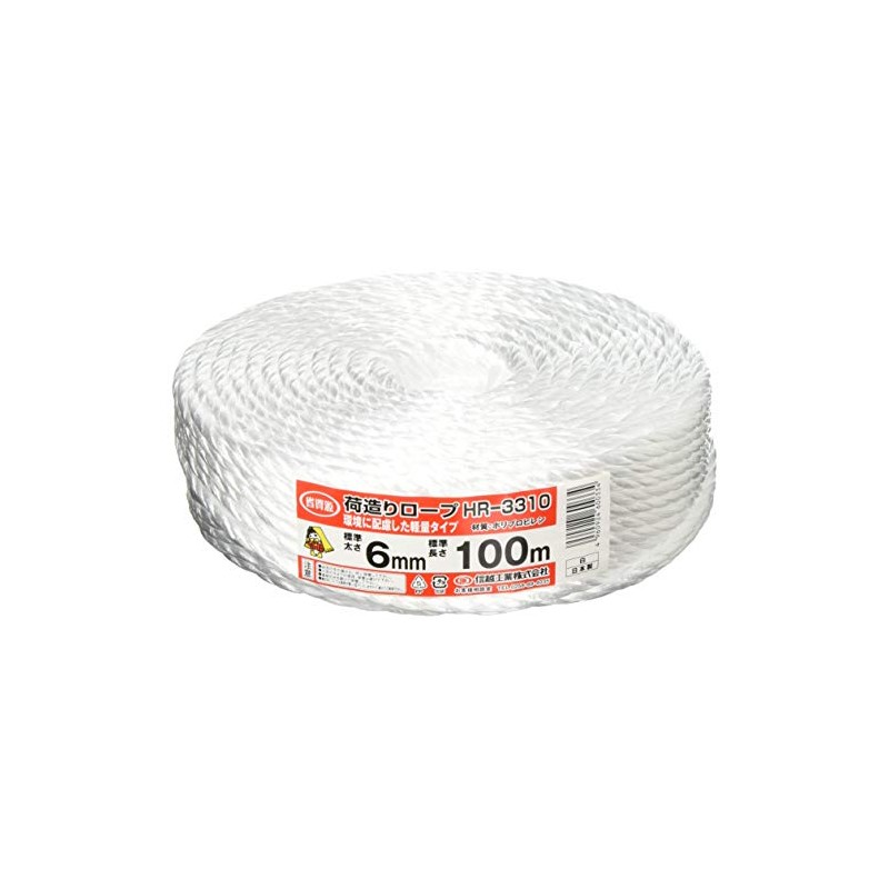 Shin-Etsu Industry HR-3310 Binding String Packing Rope, White, 322.4 ft