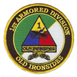 ARMY 1ST ARMORED OLD IRONSIDES DIVISION  4" EMBROIDERED MILITARY  PATCH