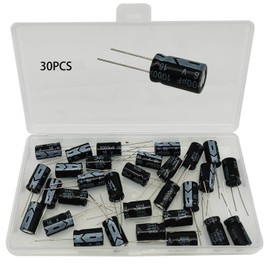 GTIWUNG Pack of 30 16 V 1000 uf Electrolyte Polar Capacitors Electronic Component Electrolytic Capacitors 10 x 17 mm, Plug-In Aluminium Electrolytic Capacitors