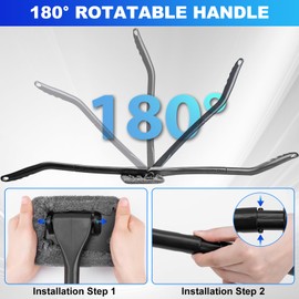 THINKWORK Windshield Cleaner Tool, Car Interior Cleaning Kit, Car Detailing Kit Interior Cleaner with10Pcs Detailing Brush Set, Gray Auto Detailing Supplies & Accessories