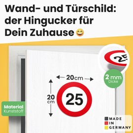 DankeDir! 25th Birthday Sign 20 x 20 cm Gift 25th Birthday Best Friend Girlfriend Gift Idea Birthday Gift 25th Gift 25th Birthday Party