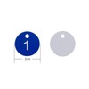 Blue Plastic Engraved Number Plates without Key Rings 1-100