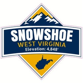 U.S. Custom Stickers Snowshoe West Virginia Elevation Sticker 5 Inch