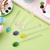 Glass Stirring Spoons Long Handle, 6-Pack Heat-Resistant Coffee Spoon for
