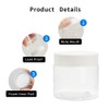 BiBOTLSFLY 60ml 30pcs Clear Plastic Round Jars with White Lids,