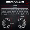 OFFROADTOWN 15 Inch 300W LED Light Bar, White, Aluminum, IP68