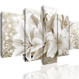 LUDUHU Arts Modern Flower Theme Wall Art - Abstract Orchid Canvas Wall Decor Flower Abstract Painting Still Life Canvas Wall Art for Home Decor (B,Oversize 60x30inch)