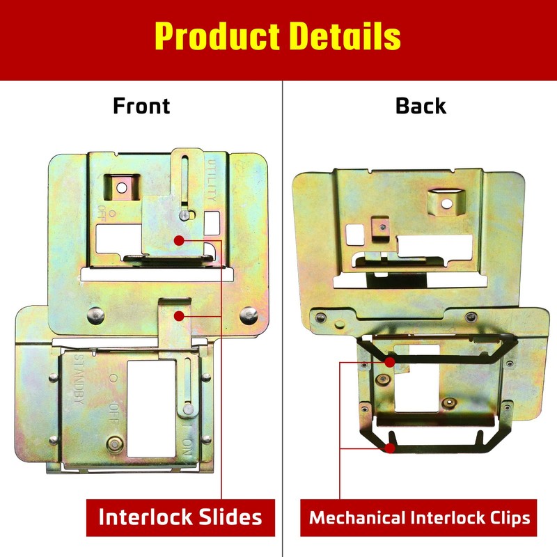 Generator Interlock Kit Compatible with Siemens and Murray, ECSBPK03 Mechanical