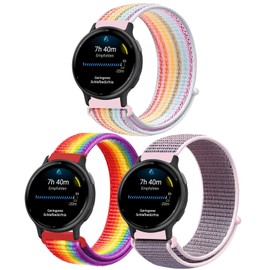 Harikiri 18 mm 20 mm 22 mm Nylon Bracelet with Venu 3S/Venu 2S/Vivoactive 4S/Vicomove 3S/Forerunner 265S, Venu/Venu Sq/Forerunner 55/Vivoactive 5, Venu 2/Venu 3, Nylon