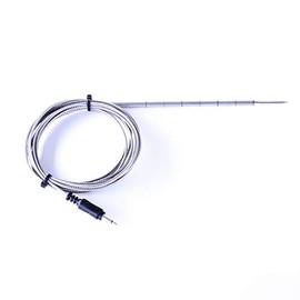 BBQube Fast Response Grill Temperature Probe, 6" Length with 8' Extra Long Wire, for TemperMaster Pro, iGrill & ThermoPro Thermometers