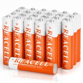 REACELL 24 Pack Rechargeable AAA Batteries for Solar Lights, 1.2V 700mAh AAA Batteries for Outdoor Garden Lamp Toys Controllers