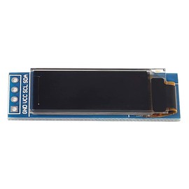 5PCS I2C Display Module 0.91 Inch I2C SSD1306 OLED Display Module I2C OLED Screen Driver DC 3.3V~5V (Blue)