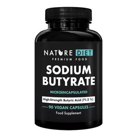 Nature Diet Sodio Butirrato, Acido Butirrico, 720 mg per Porzione, 90 Caps