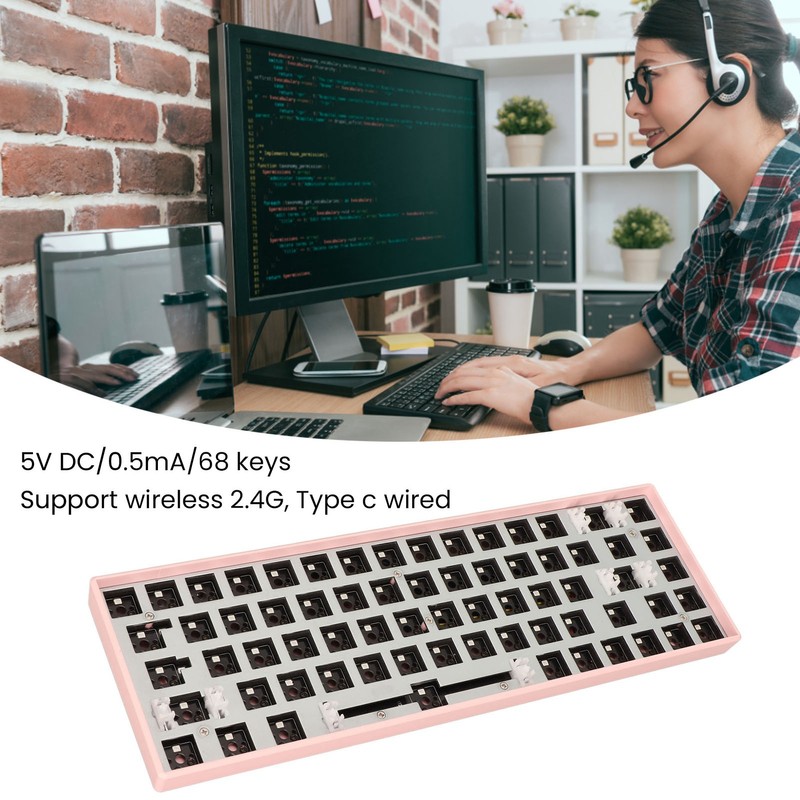 68 Key Mechanical Keyboard DIY Kit with RGB 5V DC