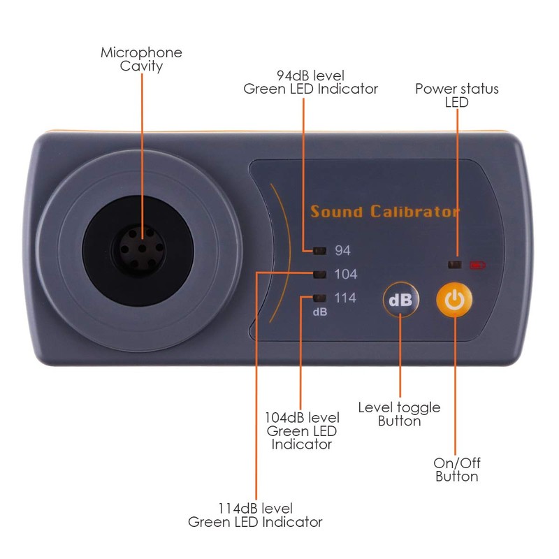 Data Logging Sound Level Calibrator Meter with Backlight and Decibel