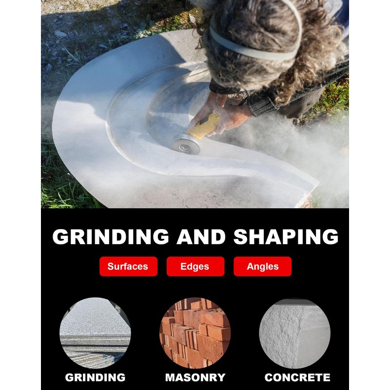 Casaverde Tools 4" Flat Resin Diamond Cup Wheels，Diamond Cup Wheels