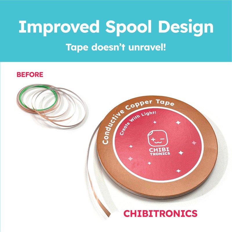 Chibitronics Copper Tape Spool - 4mm Wide - 32 feet
