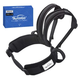 AutoGo Motorcycle Motorcycle Kids Tandem Belt "More Freer, Safer" Two Seater with Handle Touring Safety Belt Choose Color, Black