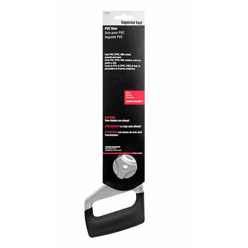 Superior Tool 37513 Plumber's PVC Saw-Lightweight Saw for PVC, CPVC,