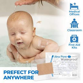 Medrull Sterile Waterproof Wound Dressing 3 x 4 Ultra Pore Flexible Non-Stick Pad Dressing Bandage for Minor Cuts, Scrape and Wounds, Transparent Wound Dressing with Adhesive 25 Count - Latex Free