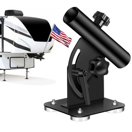 Magnetic Flag Pole Holder for 5th Wheel RV Hitch – Heavy-Duty Magnetic RV Flag Pole Mount for Fifth Wheel, No-Drill Installation, 90° Adjustable Angle, Perfect for Camper and Trailer