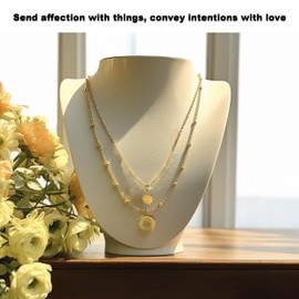 Gold Necklace For Women Gold Layered Necklaces Women's Dainty 14k Gold Necklace Gold Jewelry For Women Suitable As a Gift For Your Favorite People