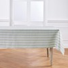 Solino Home Stripe Linen Tablecloth – 100% Pure Linen Sage