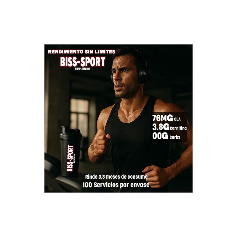 Cla + Carnitina Biss-sport Suplemento 1kg En Polvo 100servis